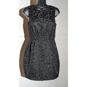 Forever 21 Sleeveless Black Dress Brocade Party Cocktail Mini Dress Small